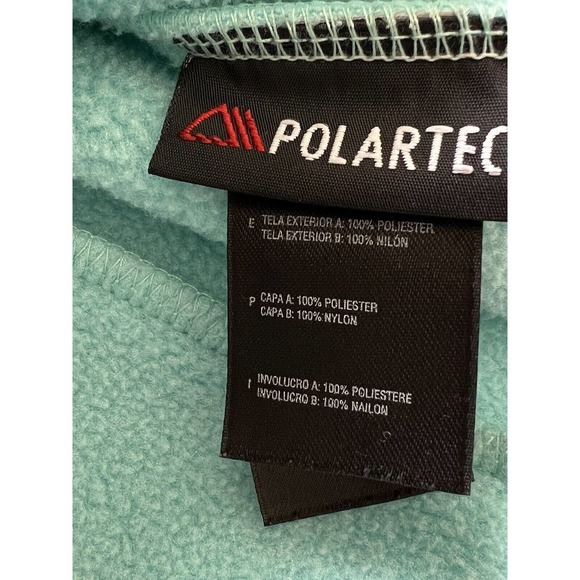 The North Face GreenGray Full Zip Fleece Nylon Jacket Long Sleeve Pockets XSmall - Picture 9 of 11